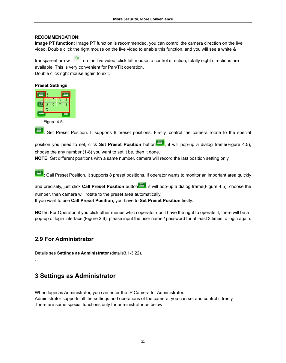 9 for administrator, 3 settings as administrator, Dministrator | Agasio A621W User Manual | Page 21 / 54