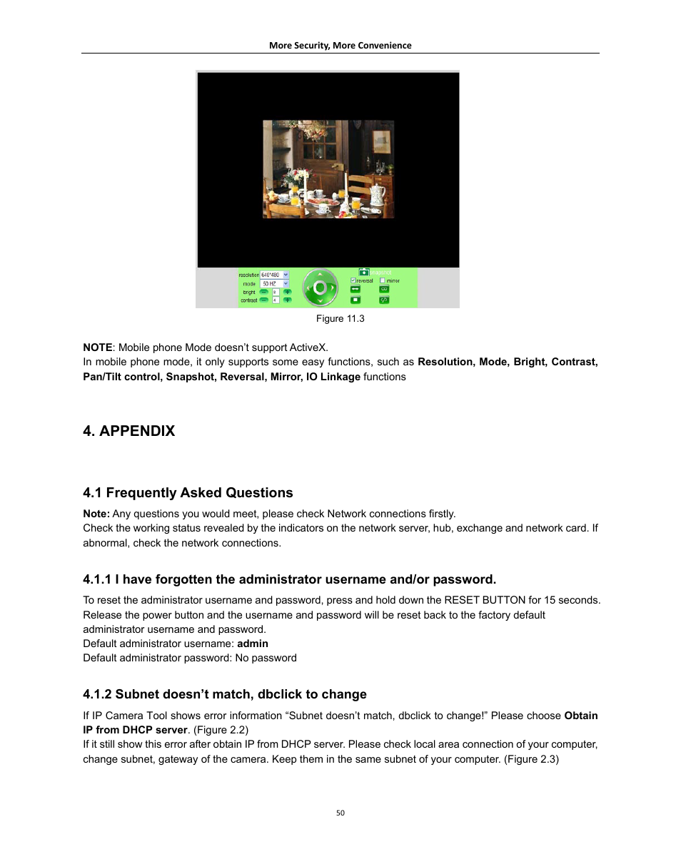 Appendix, 1 frequently asked questions, Requently | Sked, Uestions | Agasio A621W User Manual | Page 50 / 54