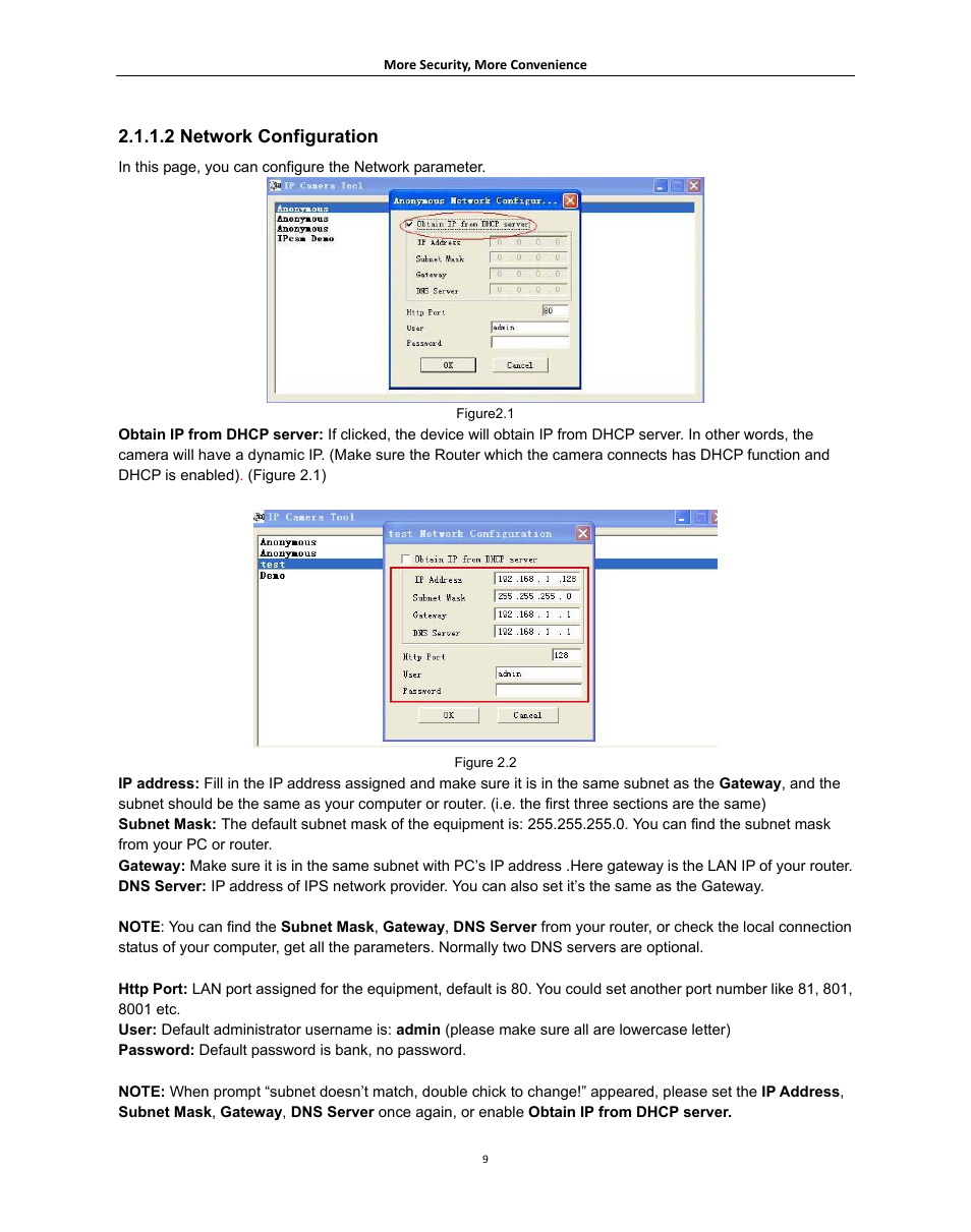 2 network configuration | Agasio A621W User Manual | Page 9 / 54