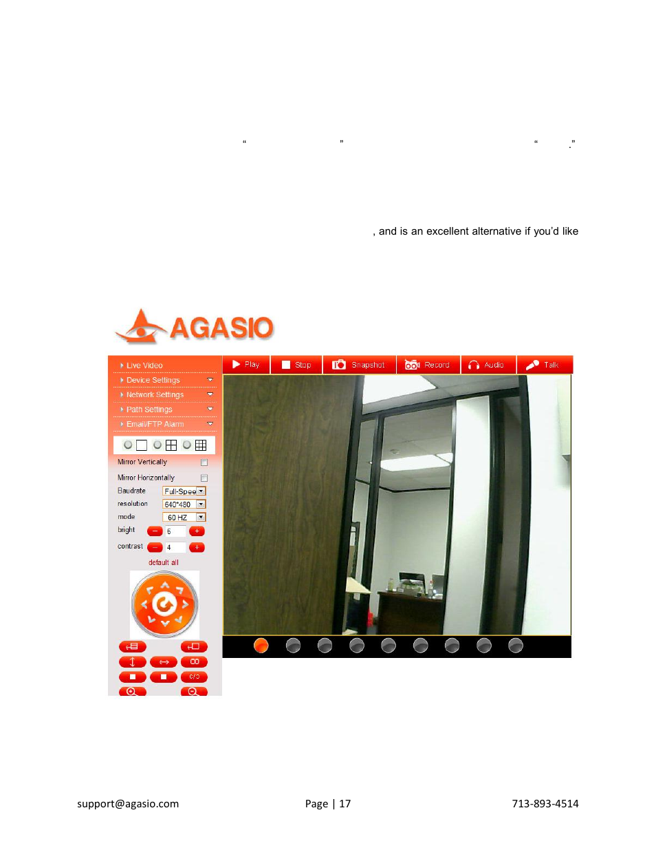 Viewing with chrome, firefox, safari | Agasio A622W User Manual | Page 18 / 54