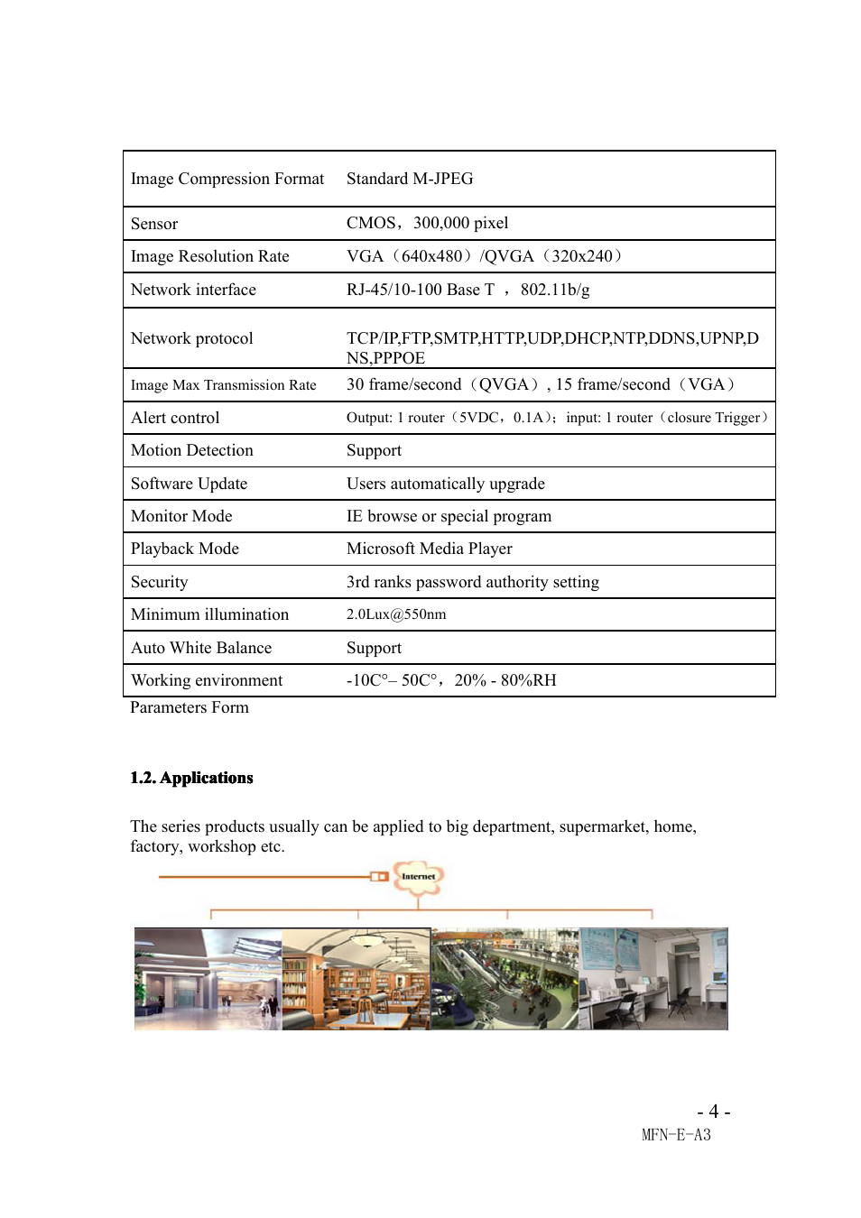 Applications | Agasio M105I User Manual | Page 4 / 30