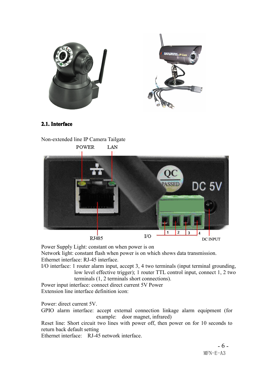 Interface | Agasio M105I User Manual | Page 6 / 30