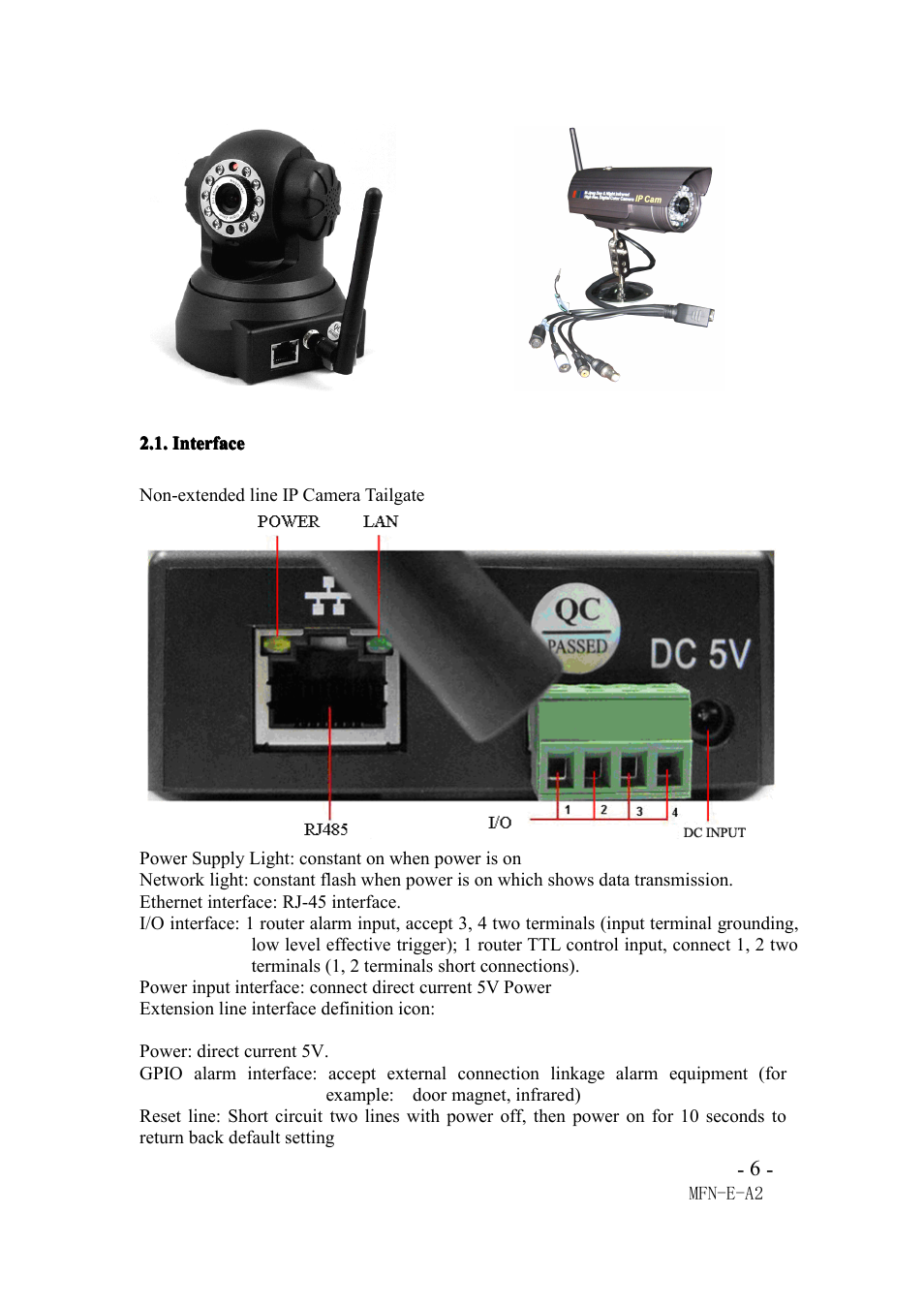 Interface | Agasio M66I User Manual | Page 6 / 30