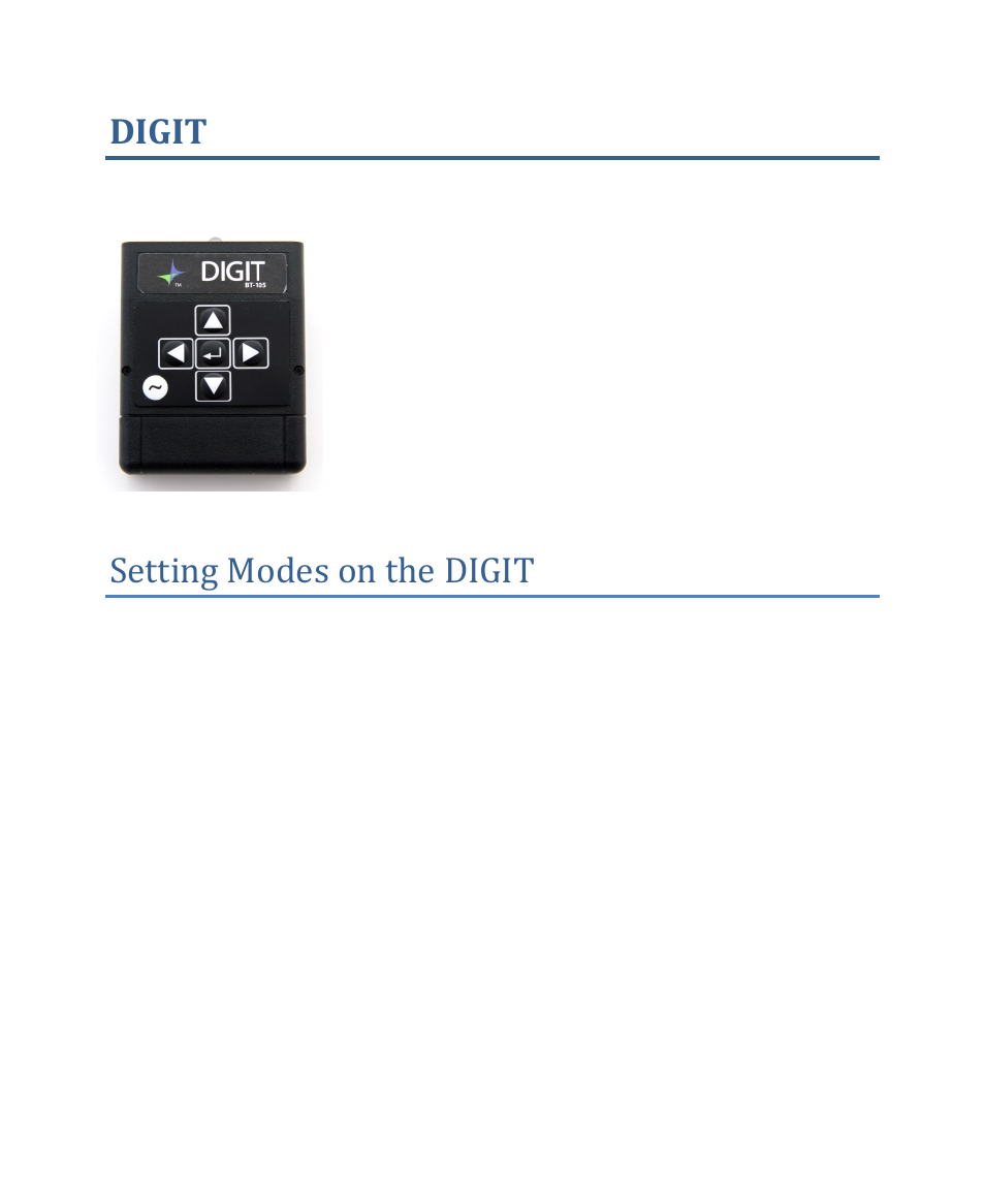 Digit, Setting modes on the digit | AirTurn DIGIT User Manual | Page 13 / 24