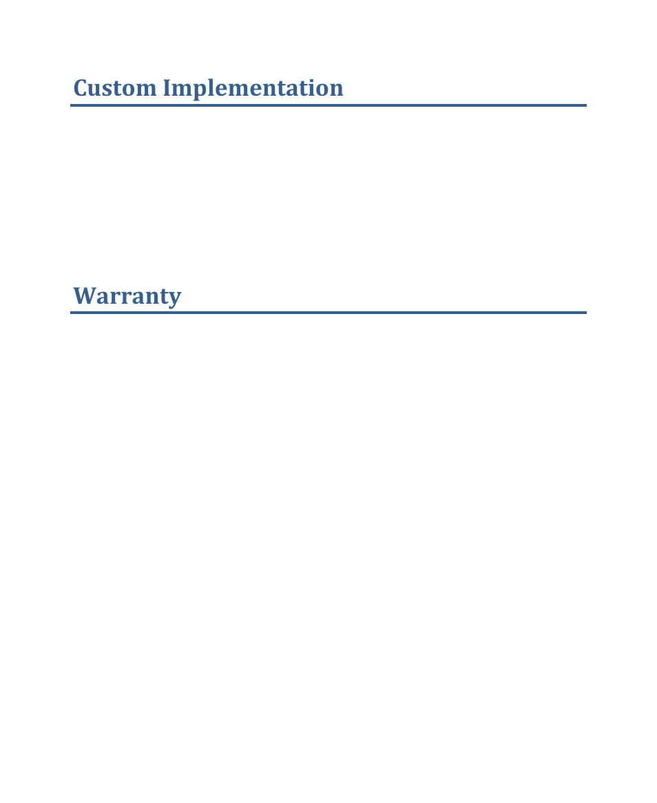 Custom implementation, Warranty | AirTurn DIGIT User Manual | Page 20 / 24