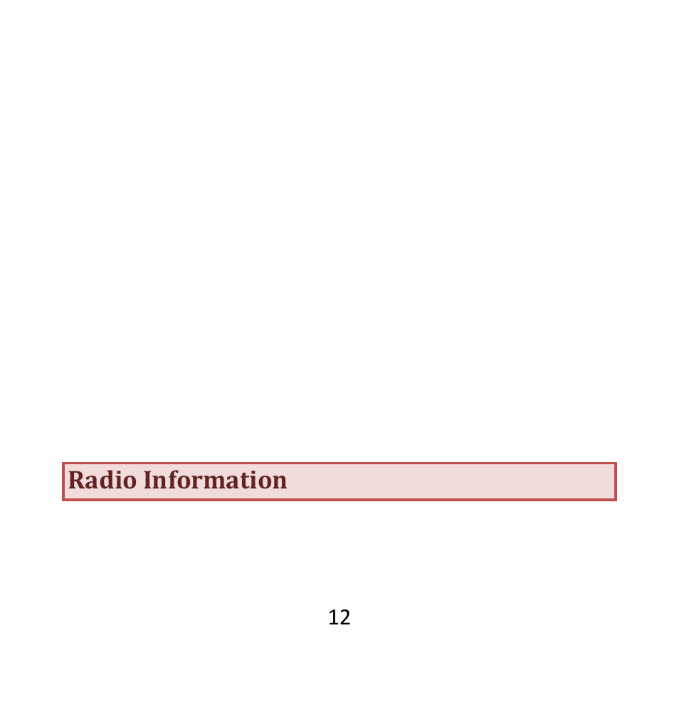 Radio information | AirTurn DIGIT II User Manual | Page 12 / 16