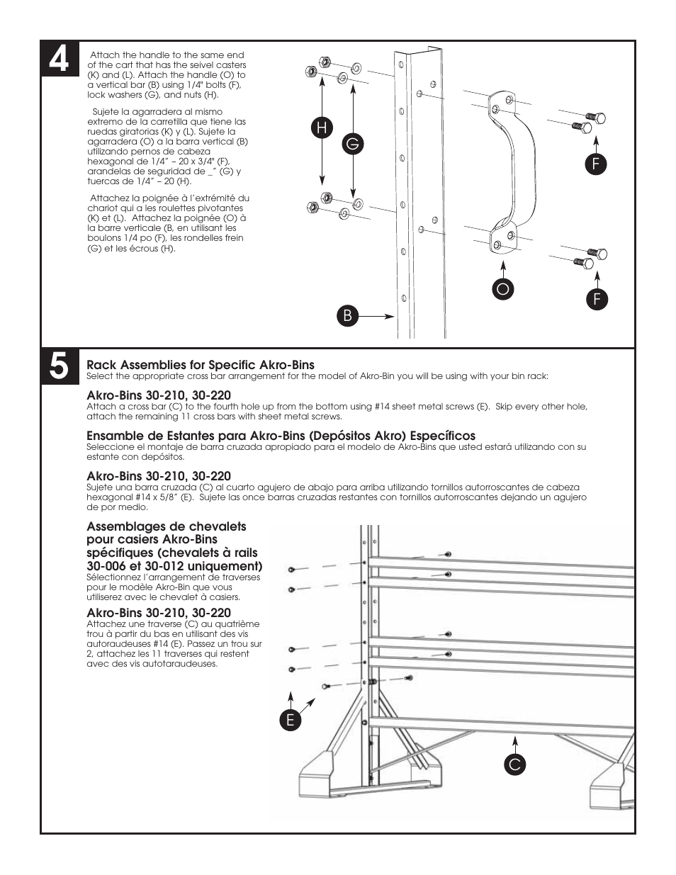 Akro-Mils 30-0хх Rail Racks User Manual | Page 6 / 8