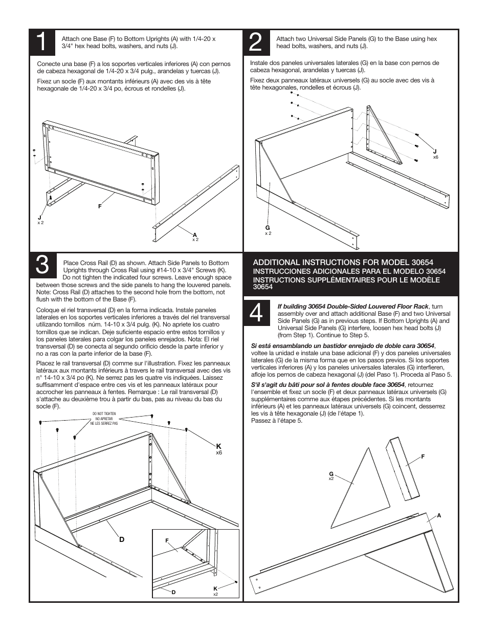 Akro-Mils 30654 Lean Panel Floor Rack User Manual | Page 2 / 4