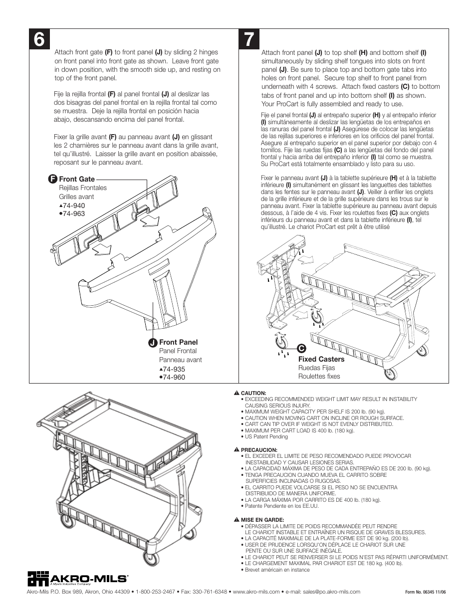 Akro-Mils 30936_ProCart User Manual | Page 4 / 4