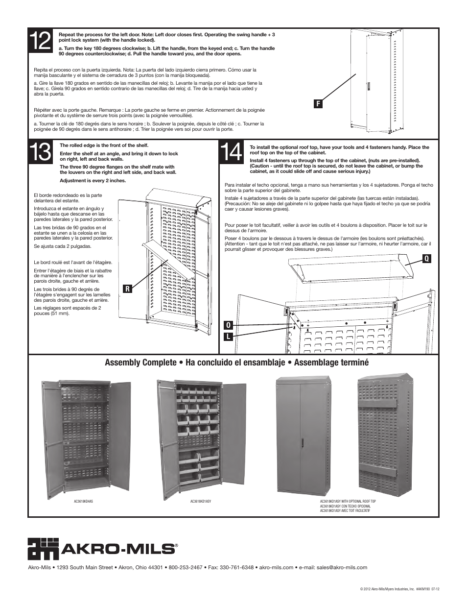 Akro-Mils AC3618KD Cabinet User Manual | Page 4 / 4