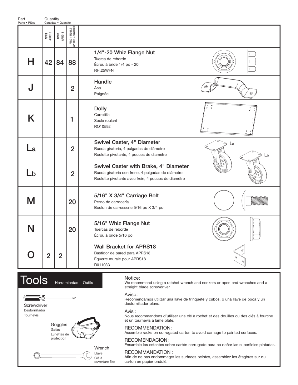 Tools | Akro-Mils APRDMOBILE, APRD18MOBILE User Manual | Page 3 / 6