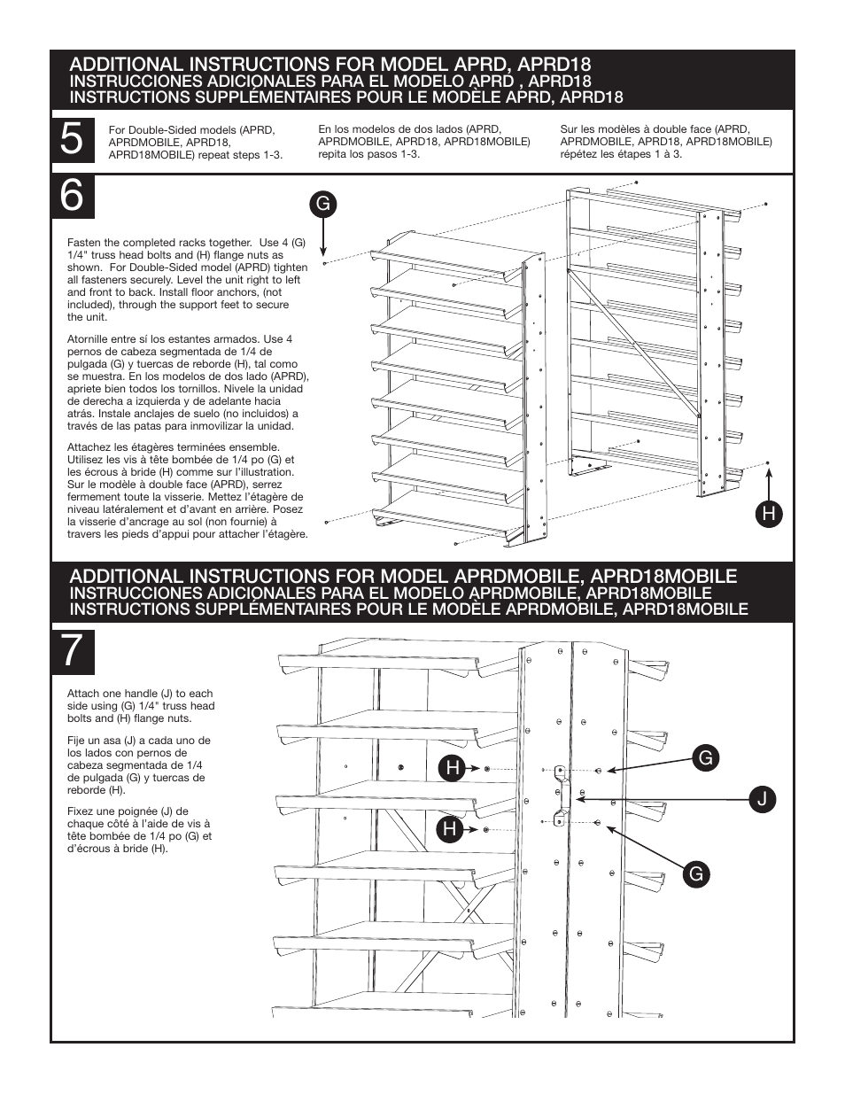 Additional instructions for model aprd, aprd18 | Akro-Mils APRDMOBILE, APRD18MOBILE User Manual | Page 5 / 6