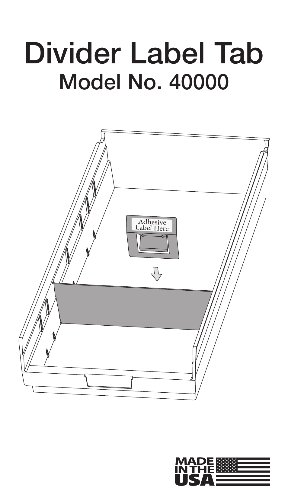 Akro-Mils Divider Label Tab 40000 User Manual | 2 pages