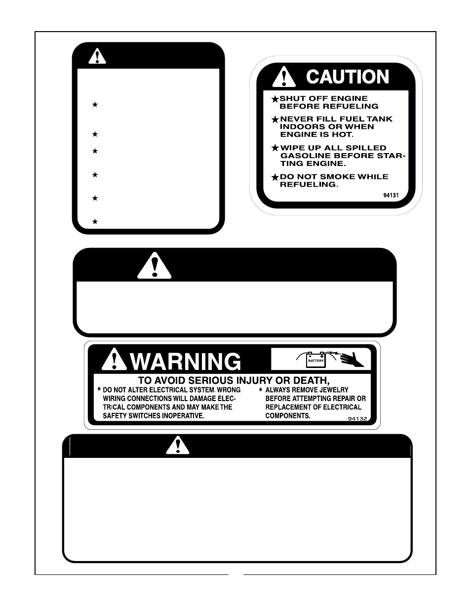 Warning | Bush Hog ZERO TURN MOWERS User Manual | Page 28 / 30