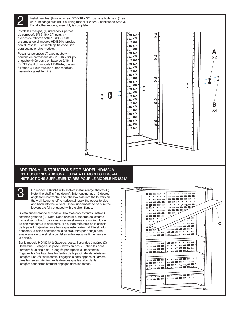 Akro-Mils HD4824 Heavy-Duty Cabinet User Manual | Page 2 / 3