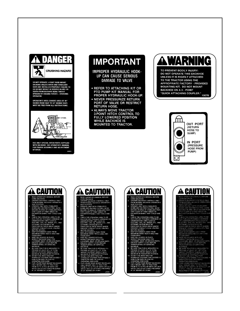 Safety decals | Bush Hog 765H User Manual | Page 8 / 42