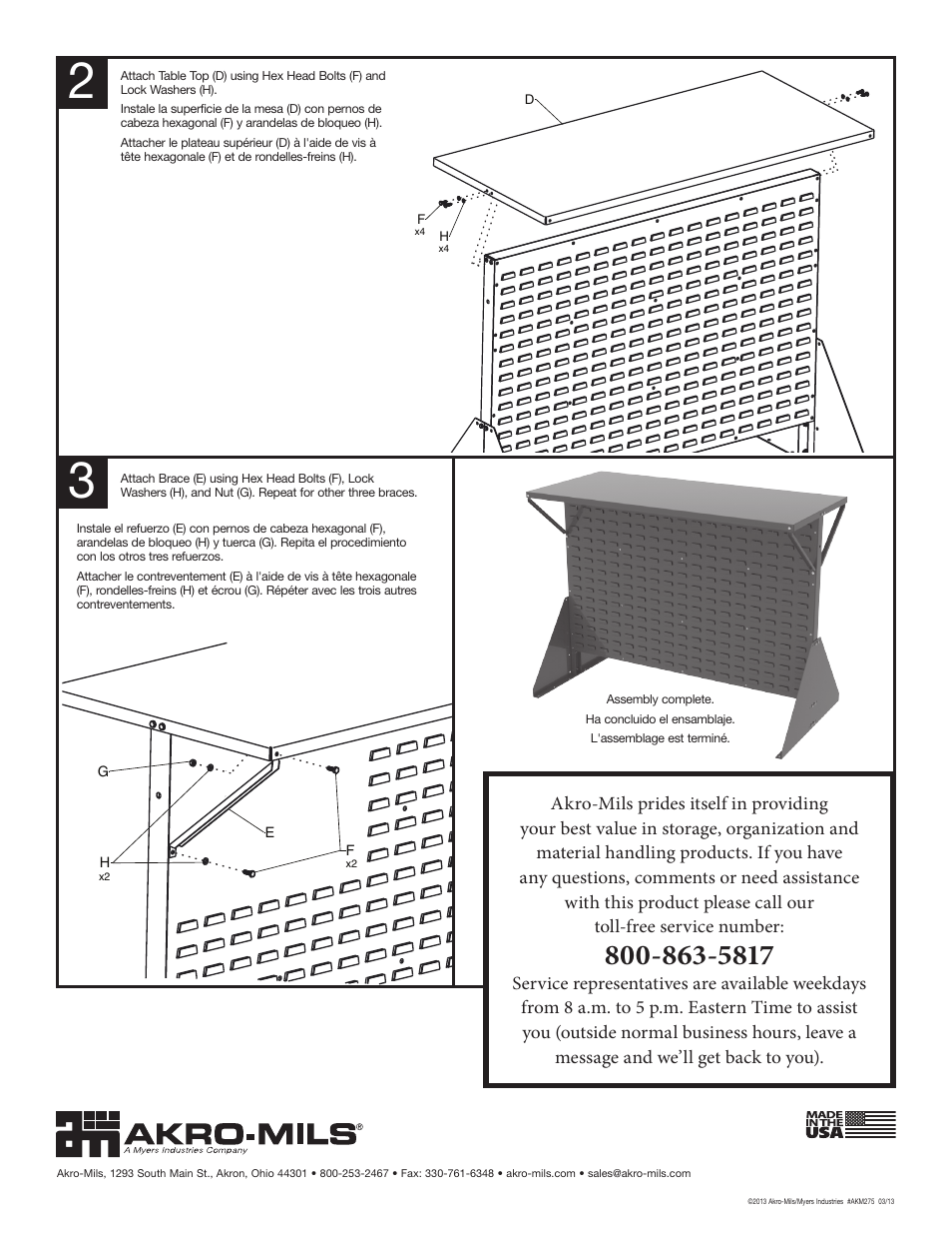 Akro-Mils Low Profile Rack Double-Sided User Manual | Page 2 / 2