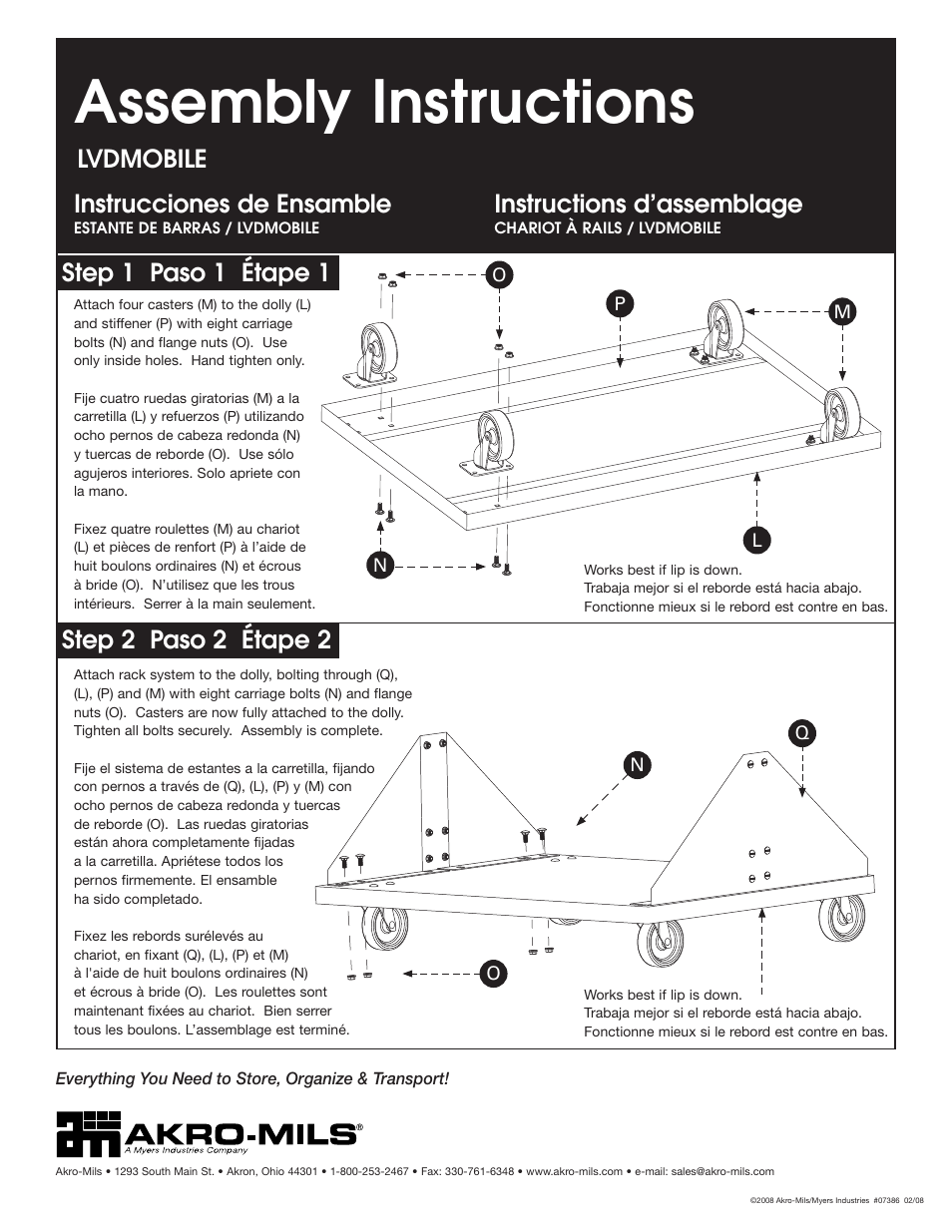 Akro-Mils LVDMOBILE User Manual | 1 page