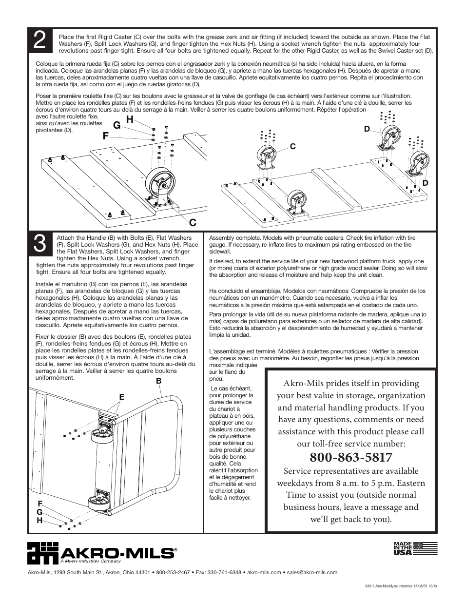Cf g h 3 | Akro-Mils Series 5 Platform Truck User Manual | Page 2 / 2