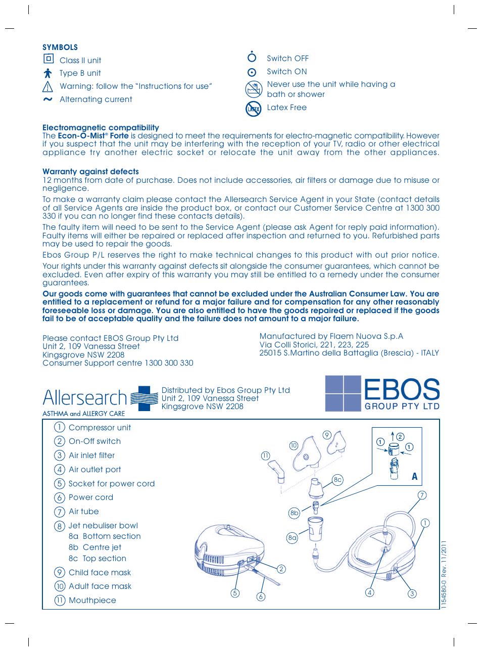 Allersearch Econ-o-mist User Manual | Page 4 / 4