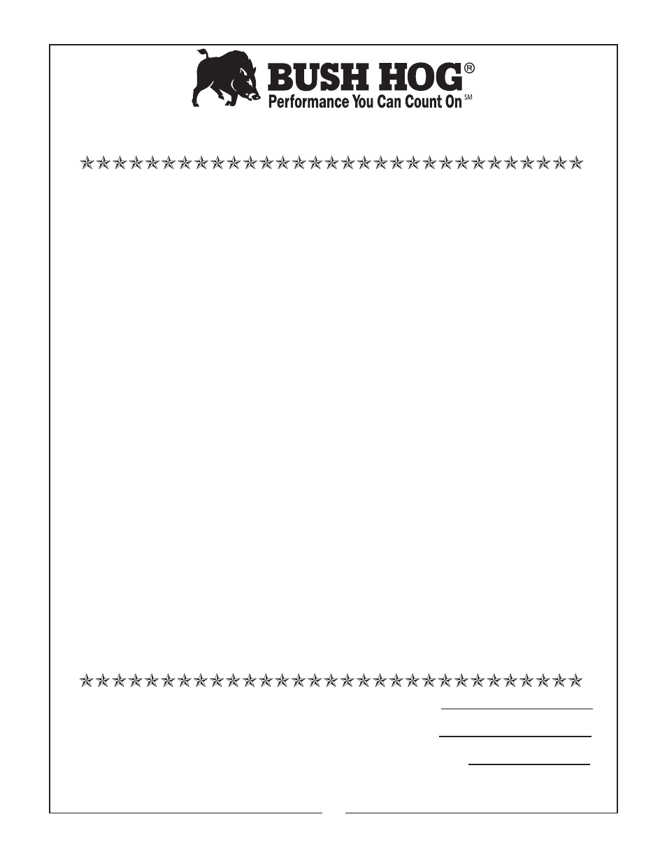 Limited warranty | Bush Hog RFM 60 User Manual | Page 4 / 20