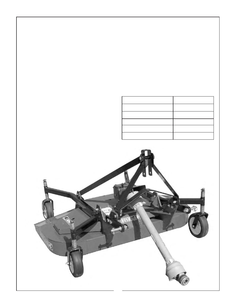 Bush Hog RFM 60 User Manual | Page 9 / 20