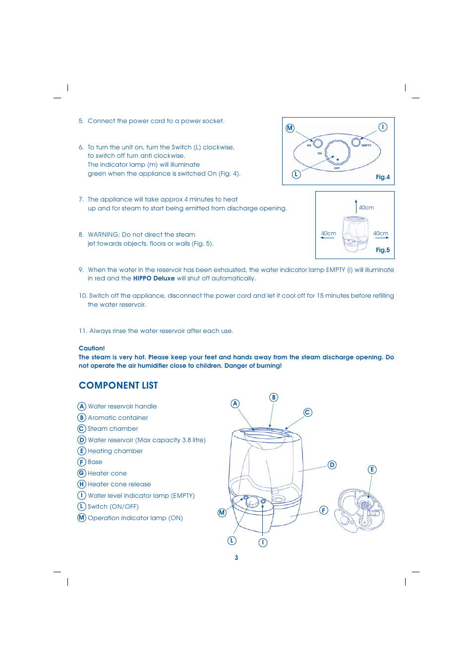 Component list | Allersearch Hippo Deluxe User Manual | Page 4 / 8