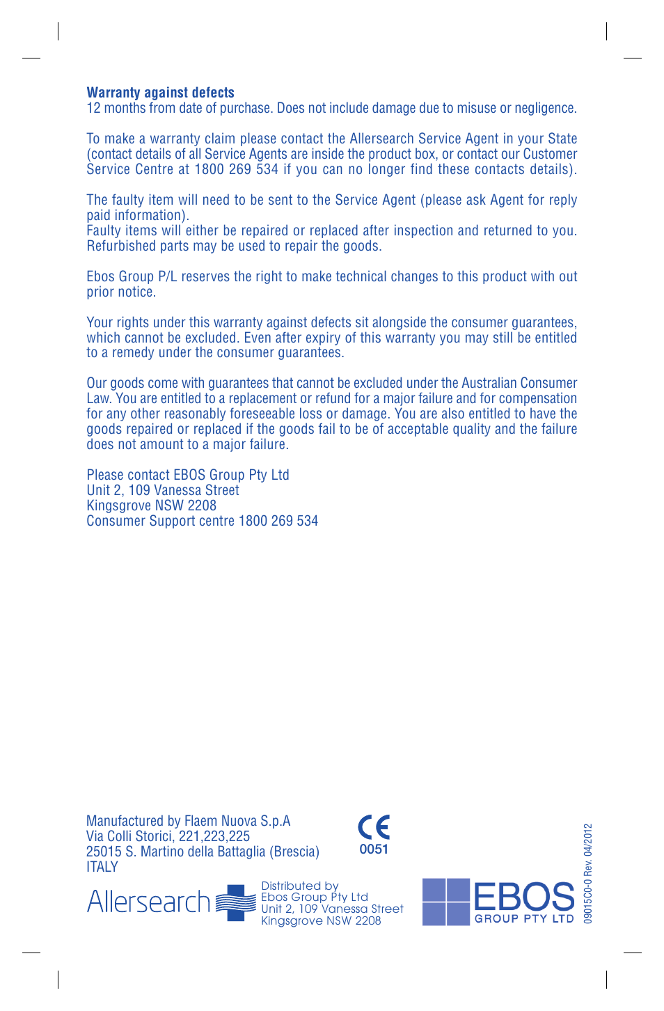 Allersearch Nomad Nexgen Battery User Manual | Page 4 / 4
