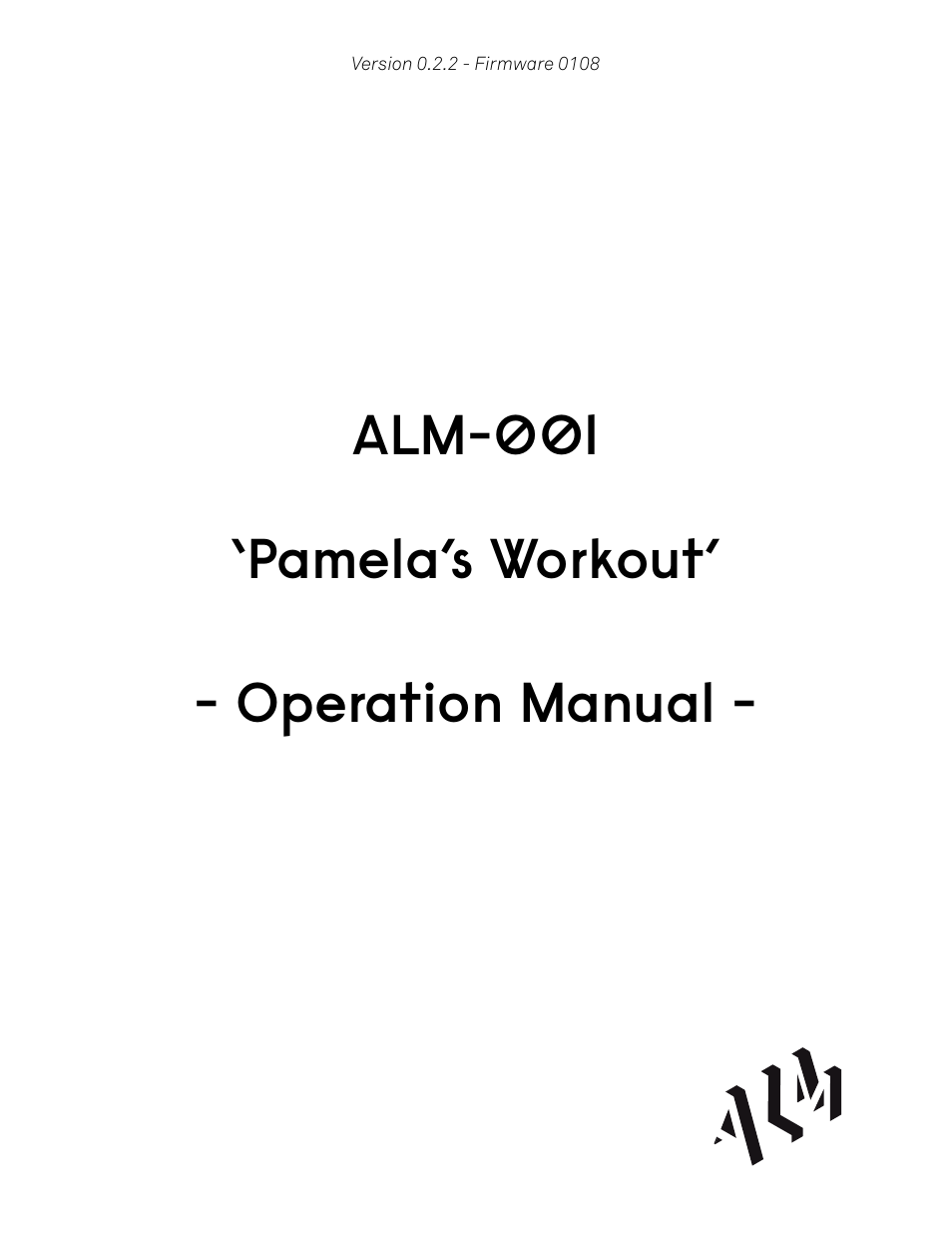 ALM ALM001 User Manual | 19 pages