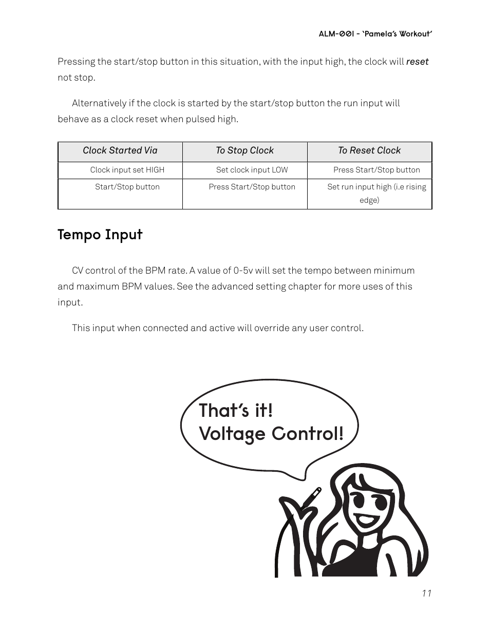Tempo input, That’s it! voltage control | ALM ALM001 User Manual | Page 11 / 19