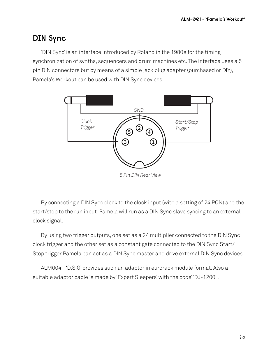 Din sync | ALM ALM001 User Manual | Page 15 / 19