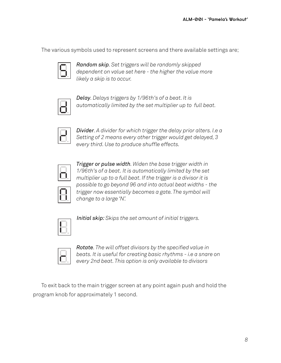 ALM ALM001 User Manual | Page 8 / 19