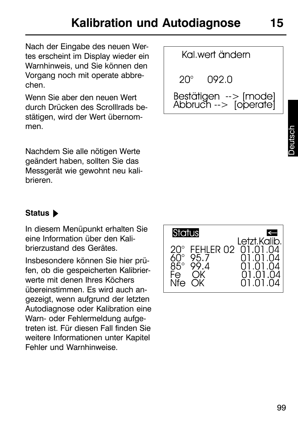 Kalibration und autodiagnose 15 | ALTANA Micro-TRI-Gloss μ User Manual | Page 100 / 174