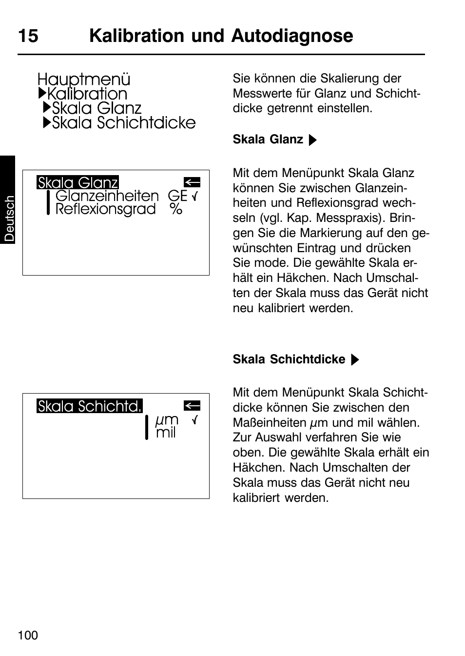 15 kalibration und autodiagnose | ALTANA Micro-TRI-Gloss μ User Manual | Page 101 / 174