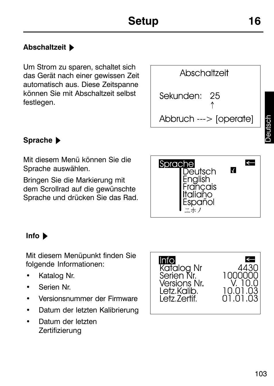 Setup 16 | ALTANA Micro-TRI-Gloss μ User Manual | Page 104 / 174