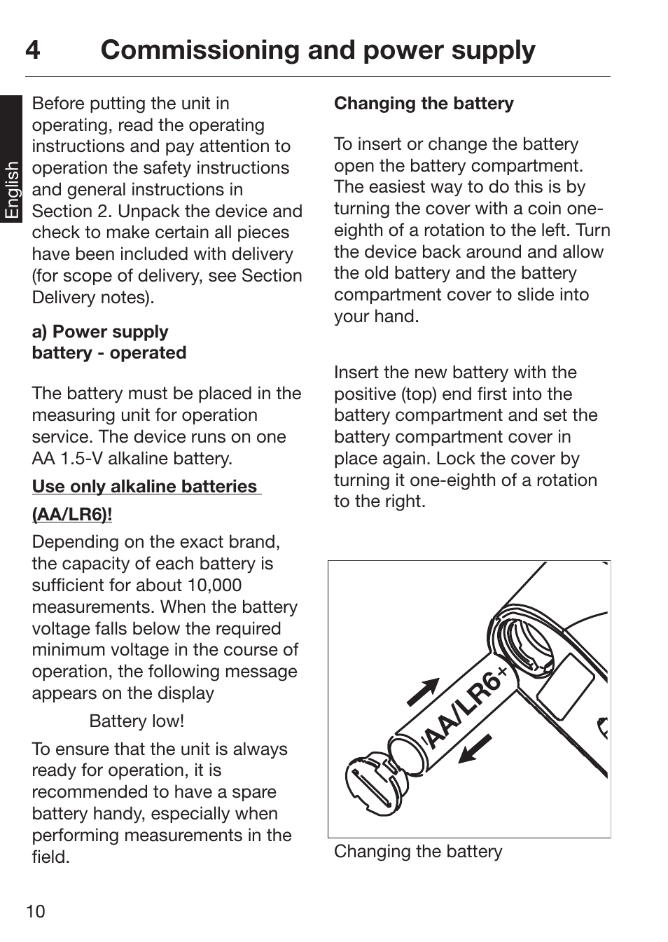 Ommissioning¬and¬power¬supply, Aa/lr6 | ALTANA Micro-TRI-Gloss μ User Manual | Page 11 / 174