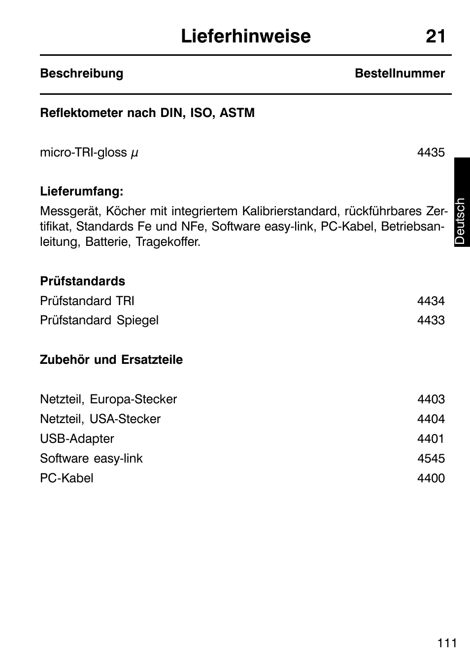 Lieferhinweise 21 | ALTANA Micro-TRI-Gloss μ User Manual | Page 112 / 174