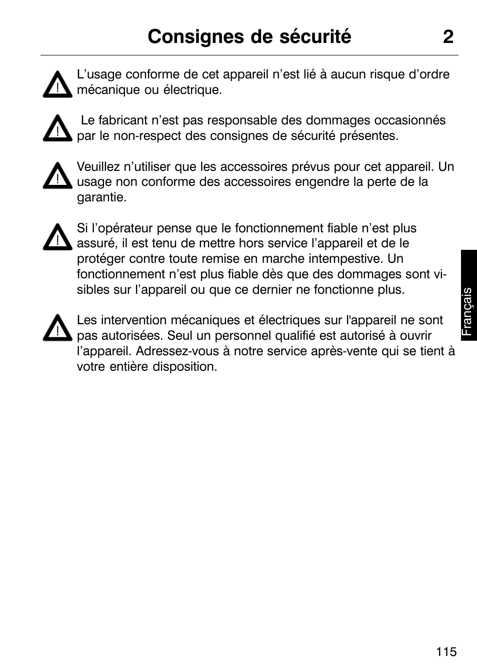 Consignes de sécurité 2 | ALTANA Micro-TRI-Gloss μ User Manual | Page 116 / 174