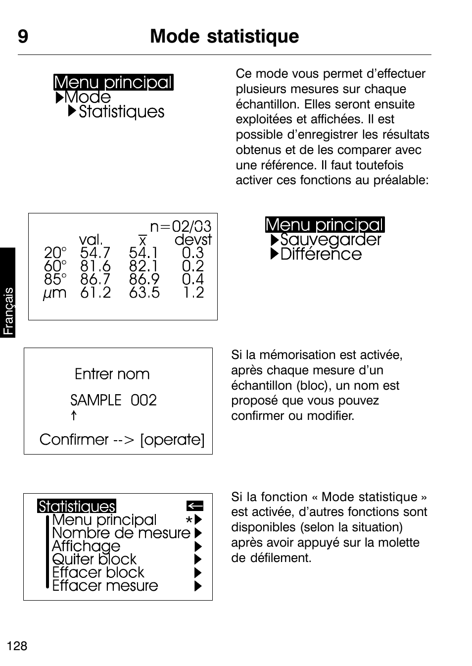 9mode statistique | ALTANA Micro-TRI-Gloss μ User Manual | Page 129 / 174