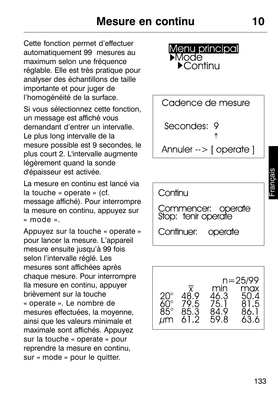 Mesure en continu 10 | ALTANA Micro-TRI-Gloss μ User Manual | Page 134 / 174