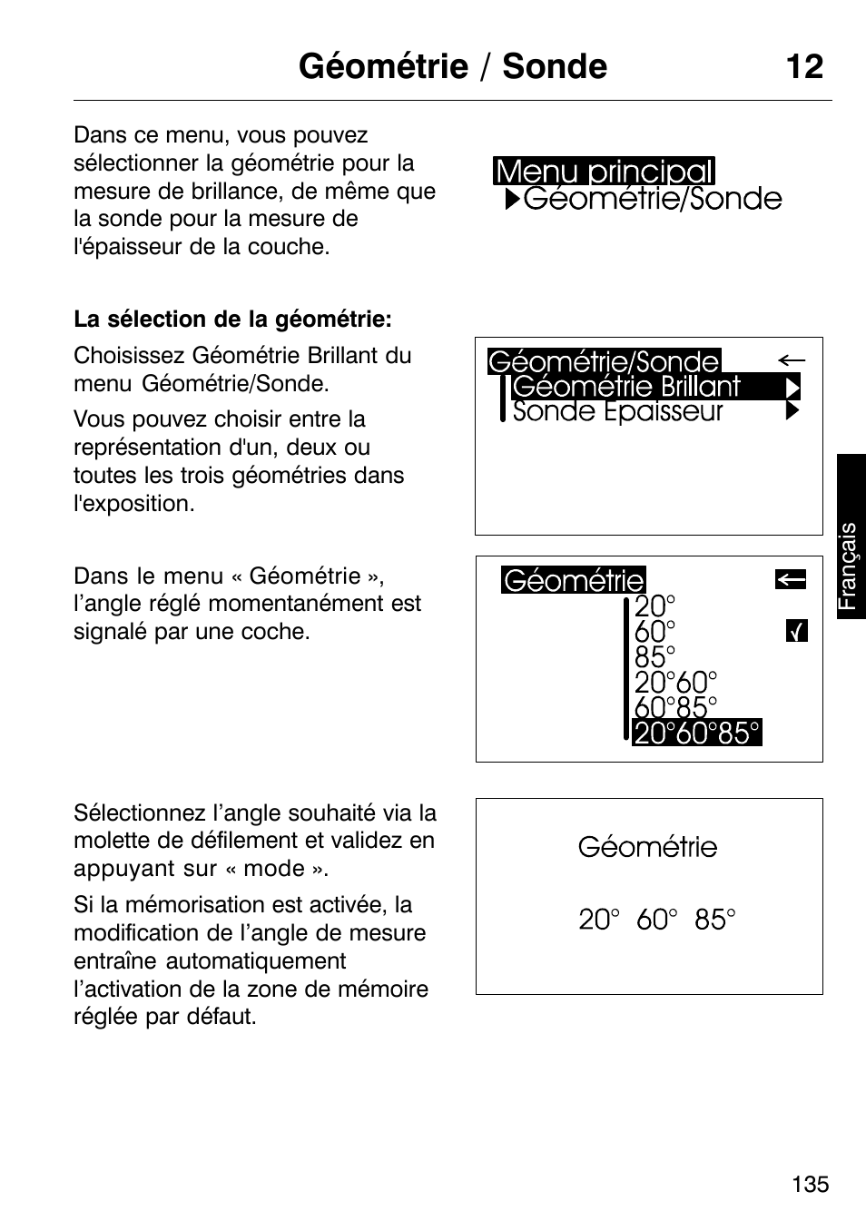 Géométrie / sonde 12 | ALTANA Micro-TRI-Gloss μ User Manual | Page 136 / 174