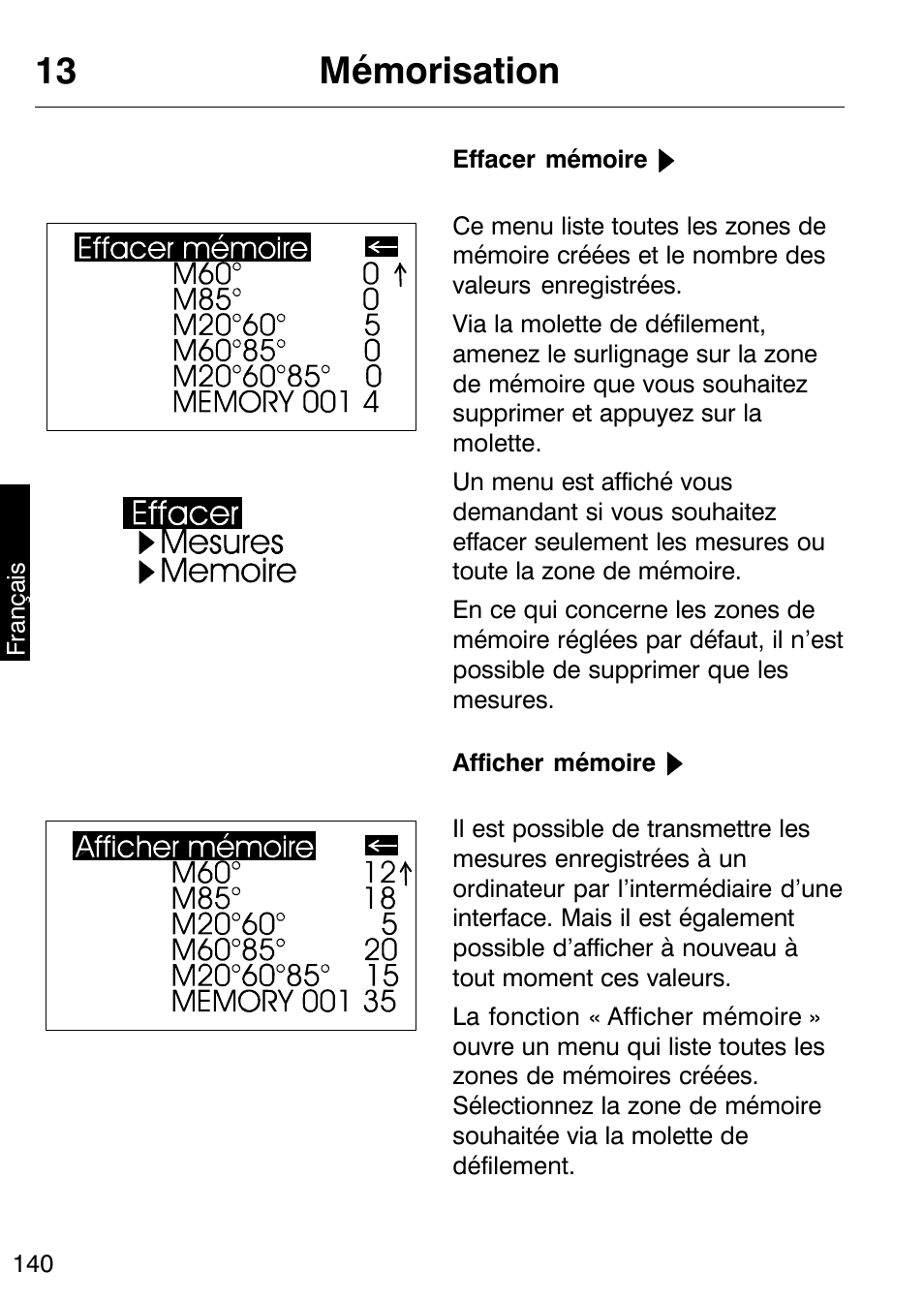 13 mémorisation | ALTANA Micro-TRI-Gloss μ User Manual | Page 141 / 174
