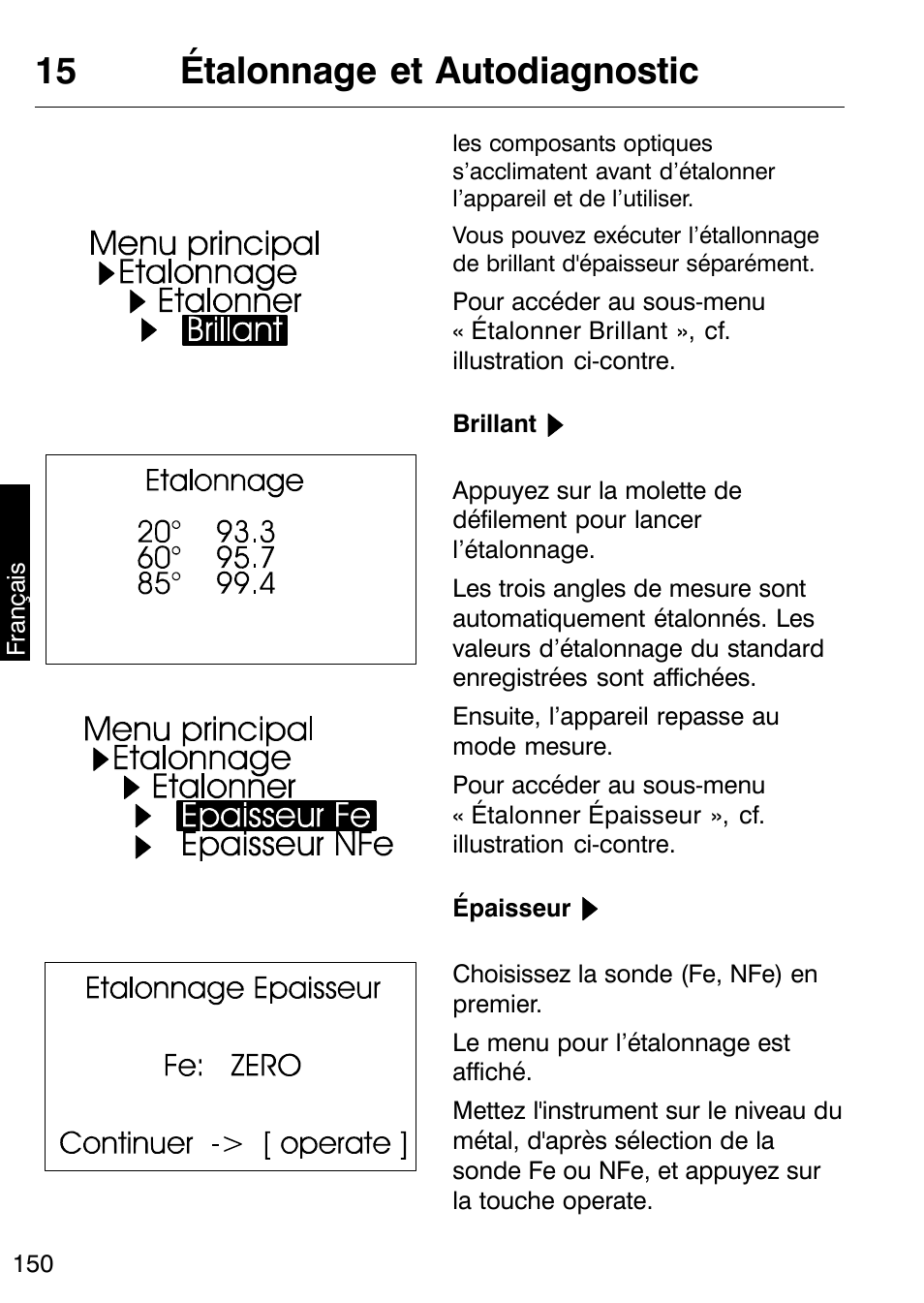 15 étalonnage et autodiagnostic | ALTANA Micro-TRI-Gloss μ User Manual | Page 151 / 174