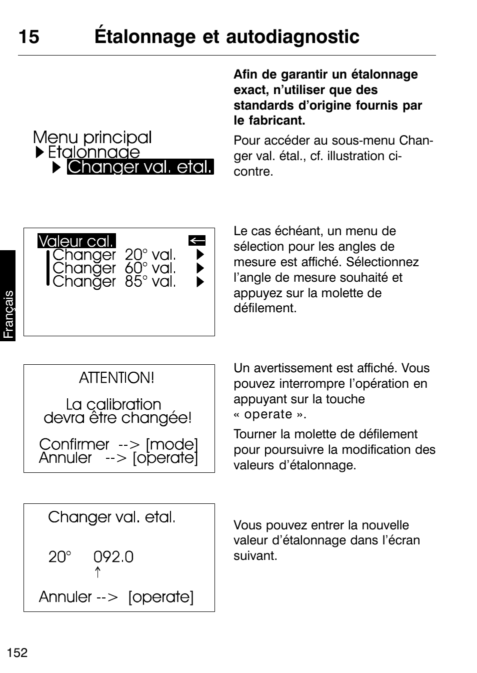 15 étalonnage et autodiagnostic | ALTANA Micro-TRI-Gloss μ User Manual | Page 153 / 174