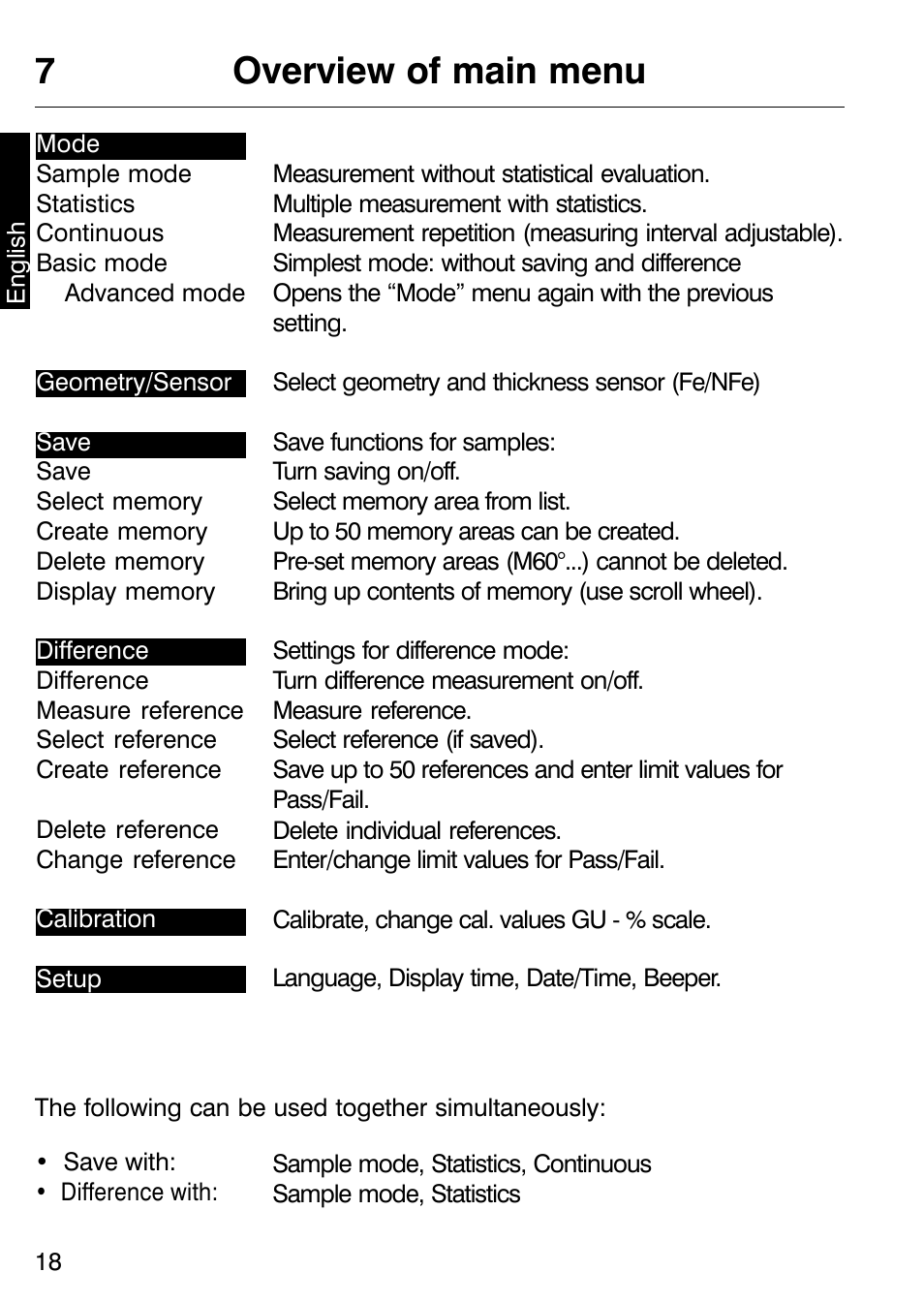 7overview of main menu | ALTANA Micro-TRI-Gloss μ User Manual | Page 19 / 174