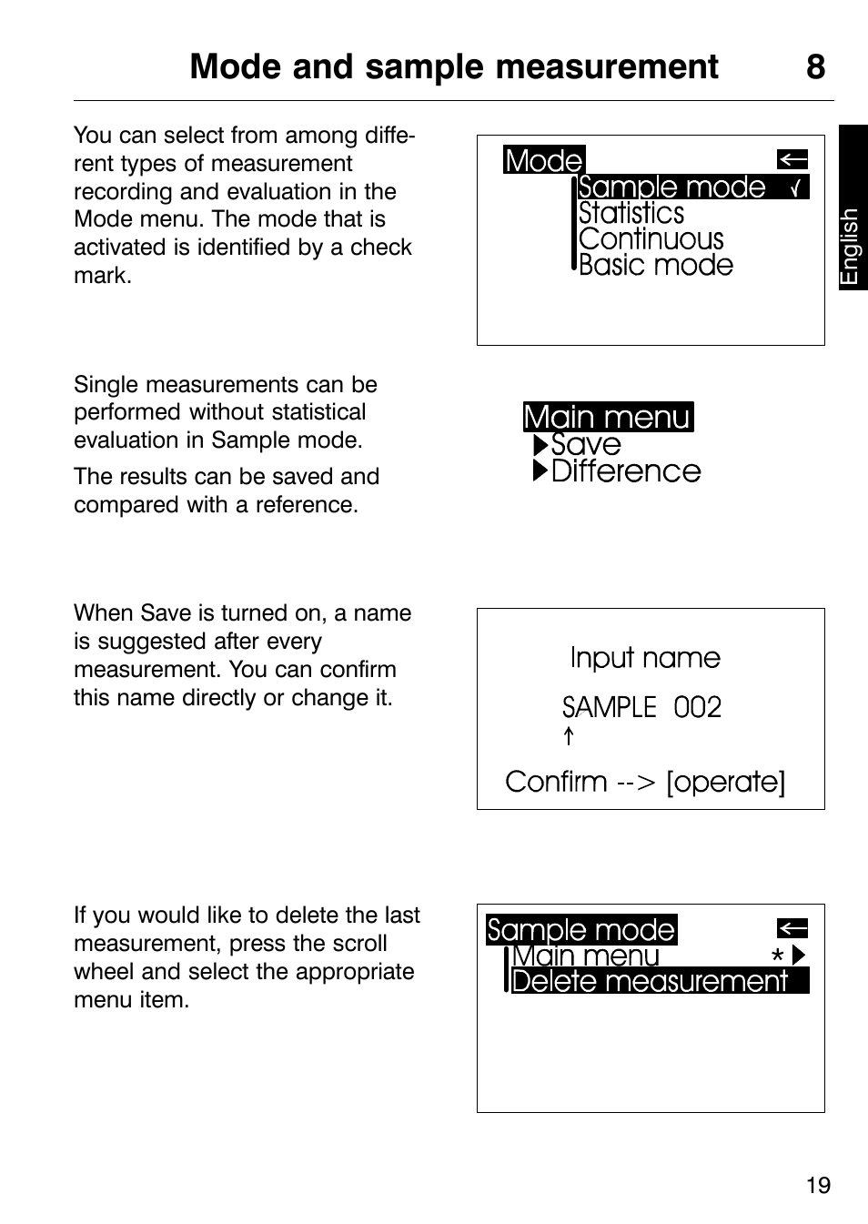 Mode and sample measurement 8 | ALTANA Micro-TRI-Gloss μ User Manual | Page 20 / 174