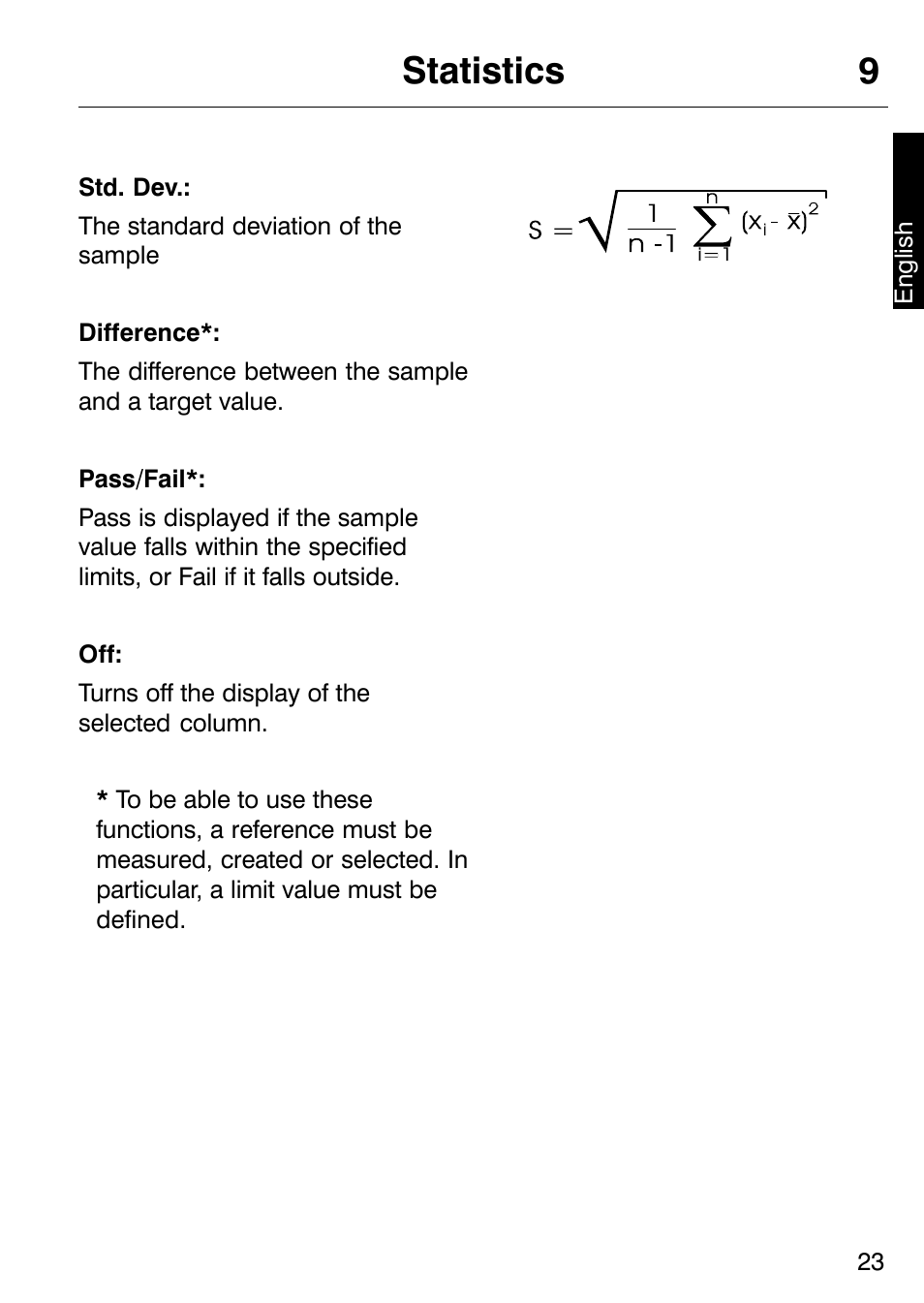 Statistics 9 | ALTANA Micro-TRI-Gloss μ User Manual | Page 24 / 174