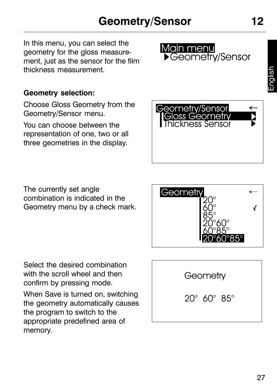 Geometry/sensor 12 | ALTANA Micro-TRI-Gloss μ User Manual | Page 28 / 174