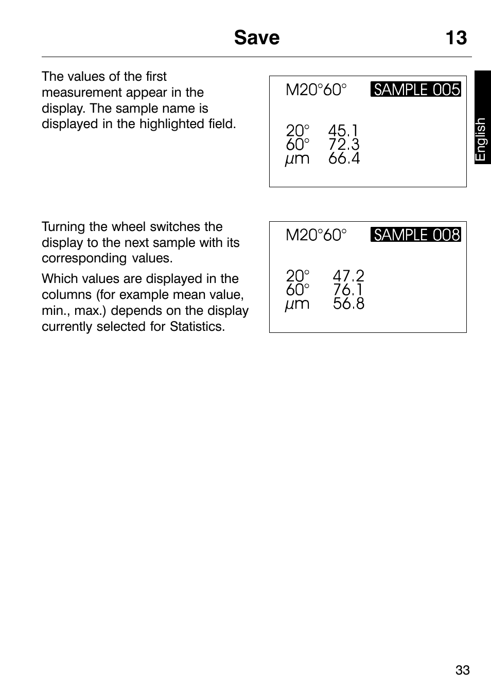 Save 13 | ALTANA Micro-TRI-Gloss μ User Manual | Page 34 / 174