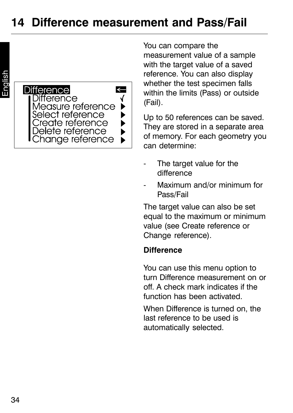 14 difference measurement and pass/fail | ALTANA Micro-TRI-Gloss μ User Manual | Page 35 / 174
